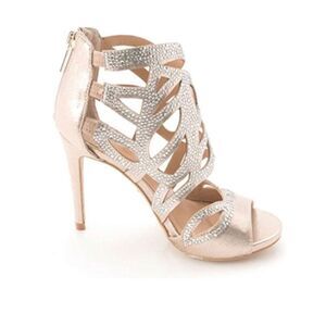 Thalia Sodi Womens Serena Open Toe Ankle Strap Sandal D-Orsay Champagne Size 11M
